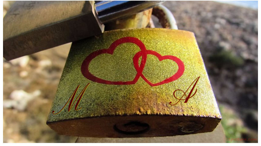 Your Lover's Hearts On The Lock Postcard