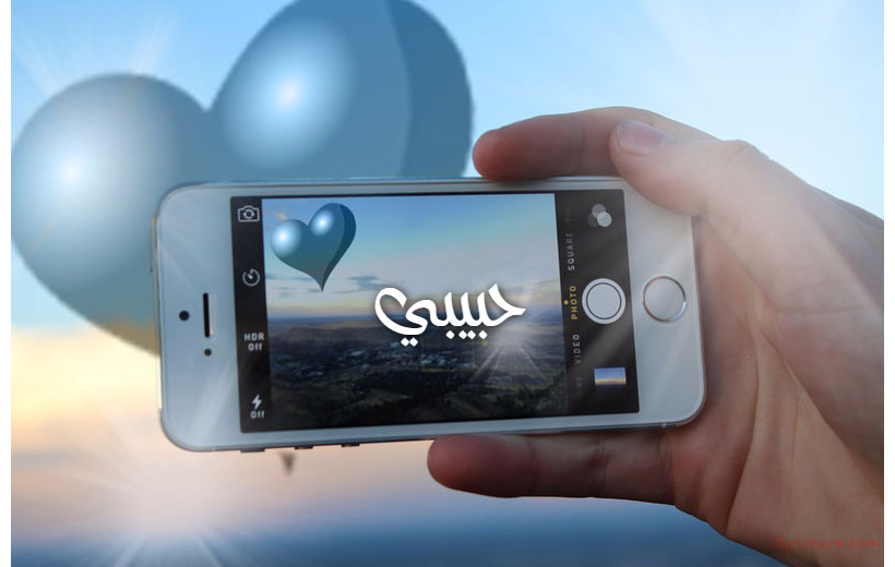 Your Lover On Mobile And Blue Heart Postcard