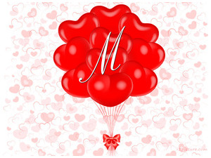 Your name and your lover on a heart-shaped balloon