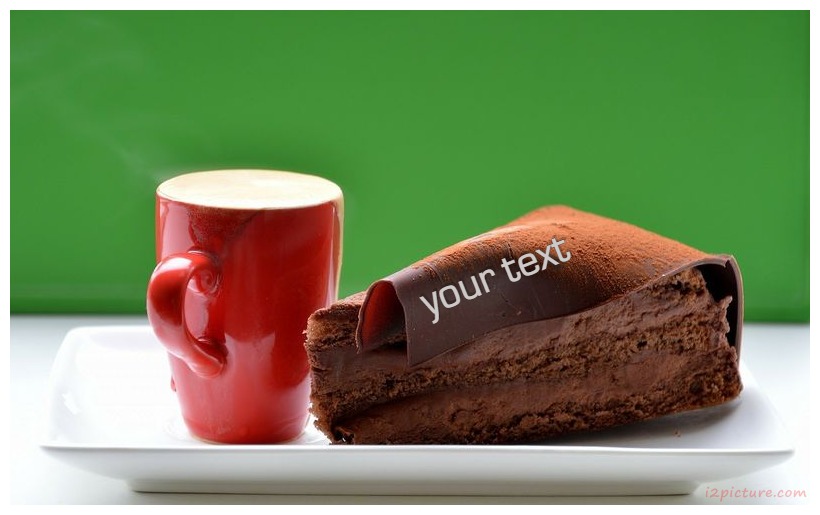 Cup With A Piece Of Cake Postcard