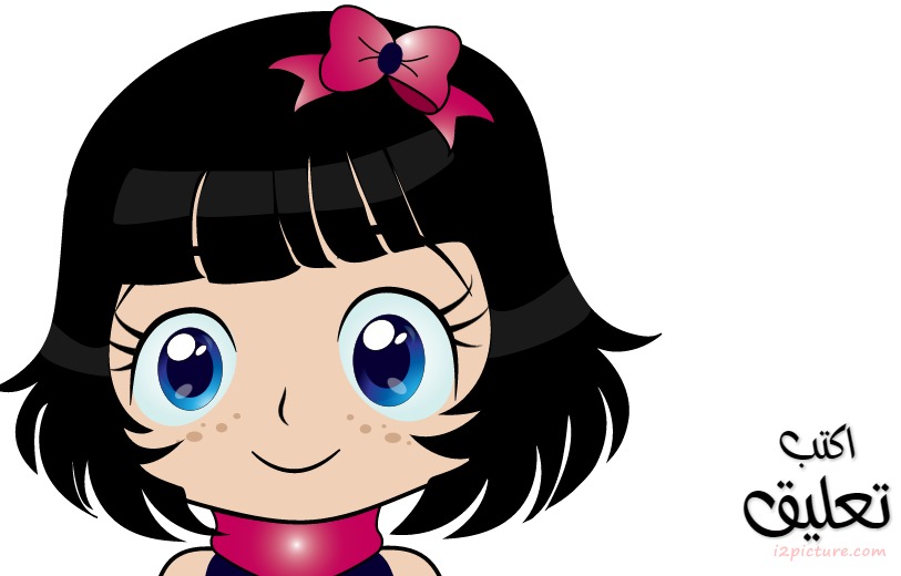 Girl Blue Black Postcard