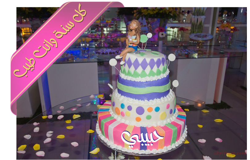 Your Name On Colored Cake Postcard