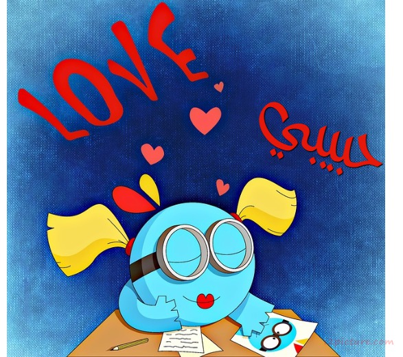 Your Lover's Name On The Drawing Cartoon Postcard