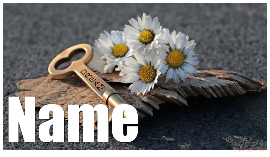 Your Name On Flowers And Key I Postcard