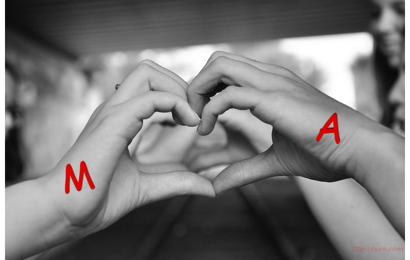 Your Name And Your Lover On The Heart And The Hands Of Gray Postcard