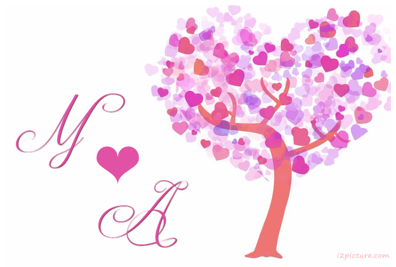 Your Lover's Name On The Hearts Of The Tree And A White Background Postcard