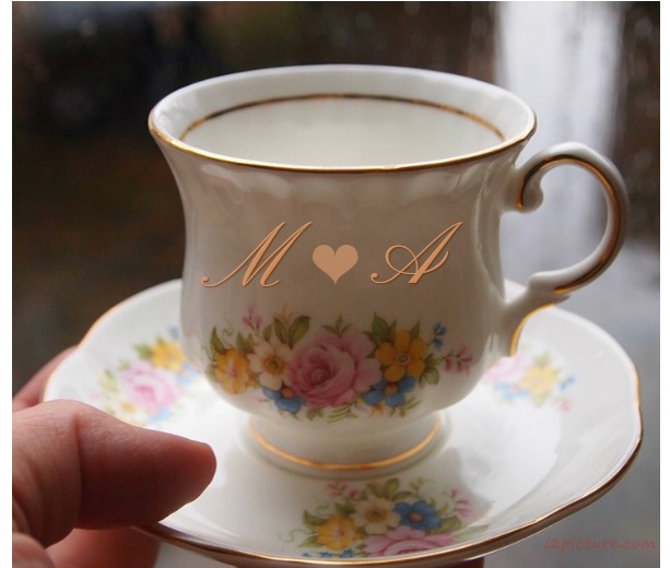 Love Tea Cup Postcard