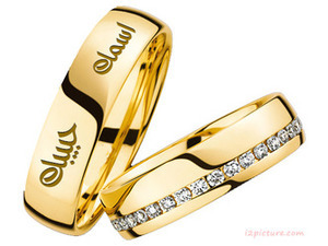 write name on golden rings