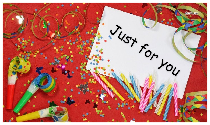 Just For You Happy Birthday Postcard