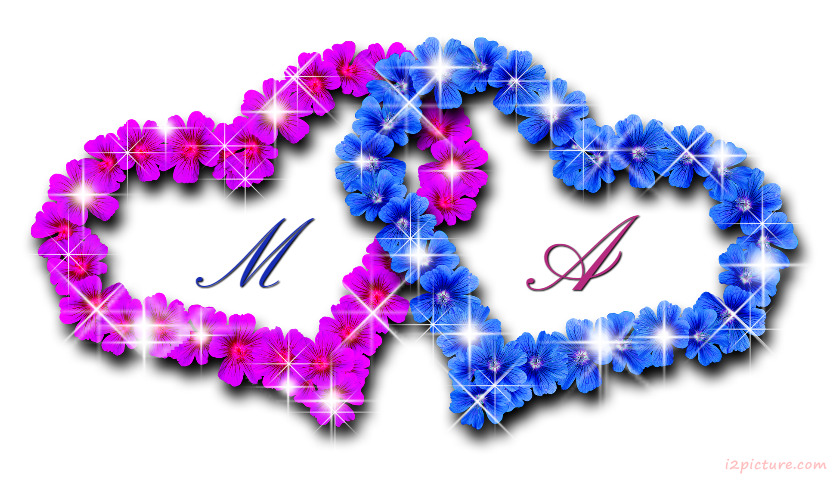 Your Lover's Name On The Hearts Of Blue And Pink Postcard