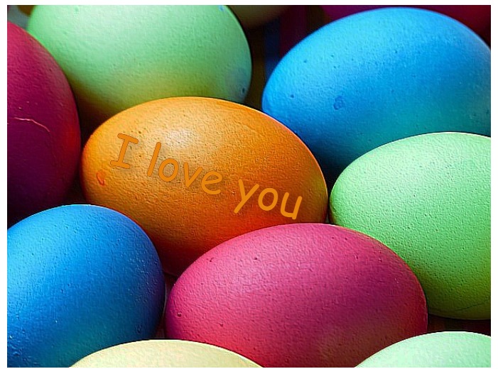 I Love You Egg Postcard