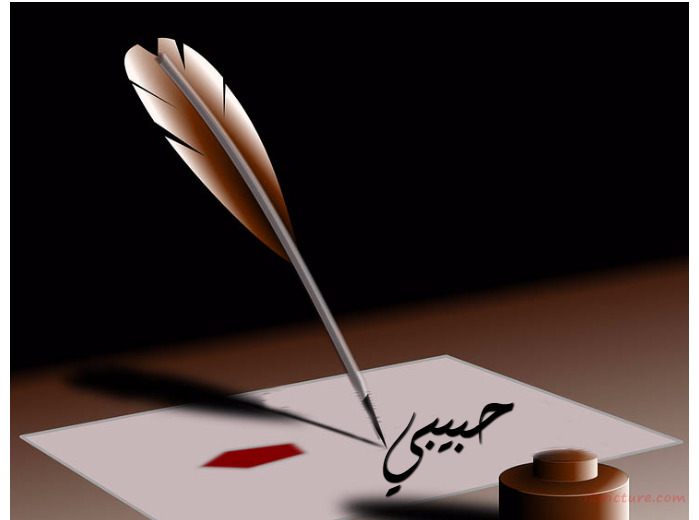 Your Lover's Name On The Paper And Feather Postcard