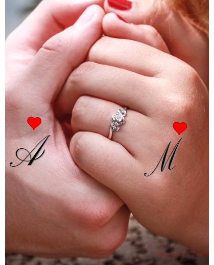 Your Lover's Name On The Hands Of Loving :) Postcard