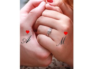Your lover's name on the hands of loving :)