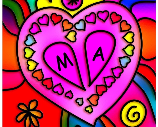 Type Your Lover's Name On The Heart And The Center Of Pink Colored Background Postcard