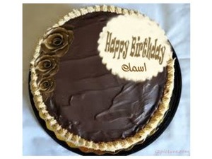 Birthday cake with white chocolate