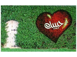Your lover's name on the heart of central plant