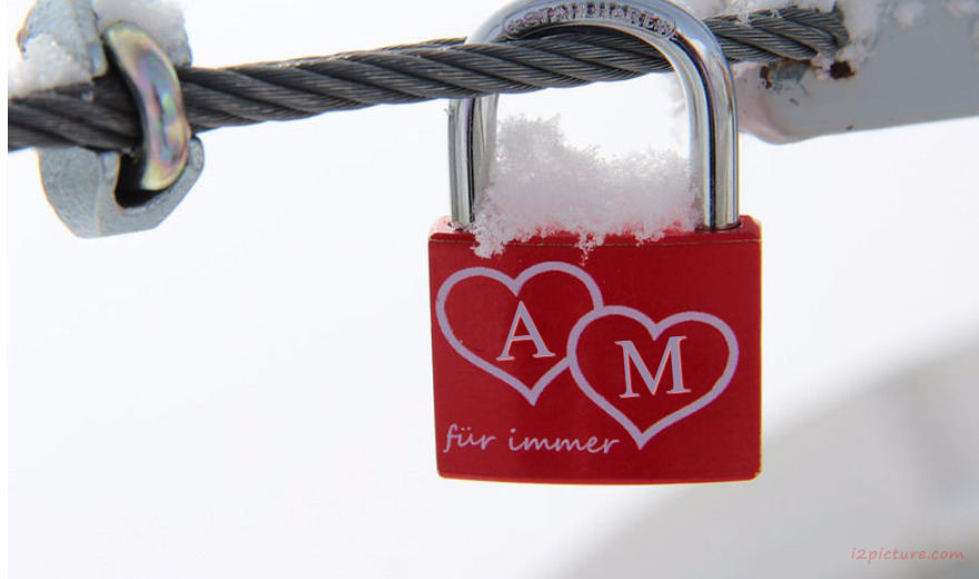 Your Lover's Name On The Lock Postcard