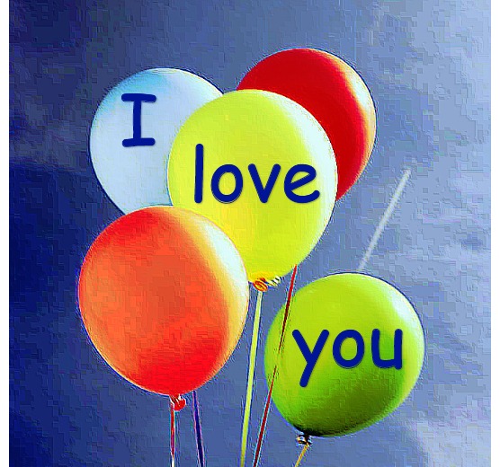 Balloon I Love U Postcard
