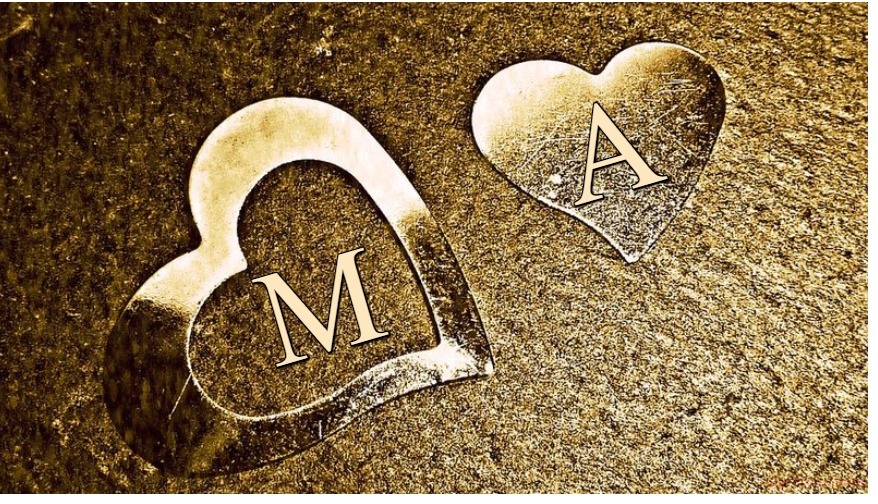 Your Lover's Name On The Golden Heart Postcard