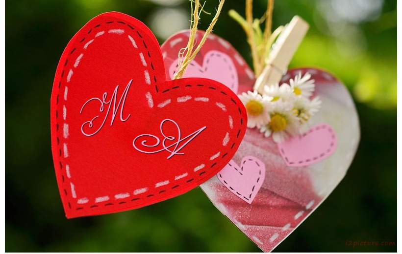 Your Lover's Name On The Red Heart Hanging On The Tree Postcard