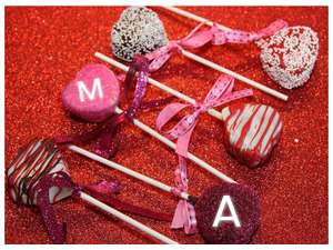 Your lover's name on colored lollipops