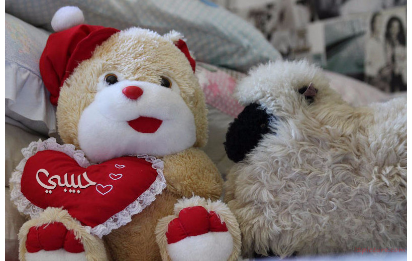 Your Name On The Heart And Bear Doll 000 Postcard