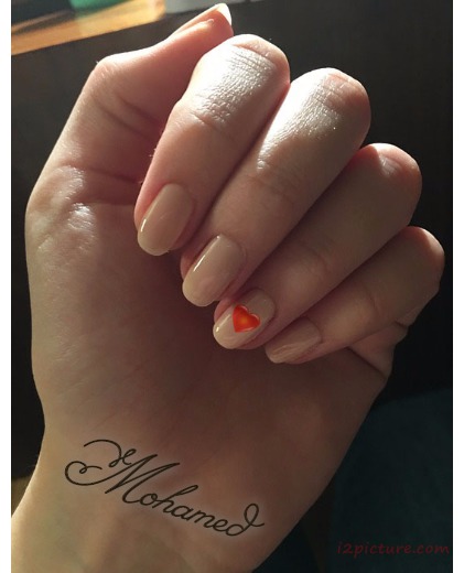 Type Your Lover's Name On Girl Hand Postcard