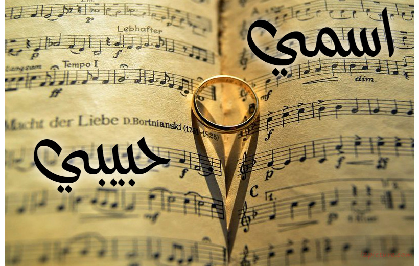 Your Lover's Name On A Wedding Ring And A Book Postcard