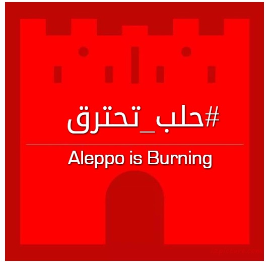 Aleppo Is Burning Logo Postcard