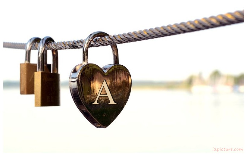 Your Lover's Name On A Heart Shaped Lock Postcard