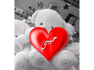 Your lover's name on the teddy bear and a red heart