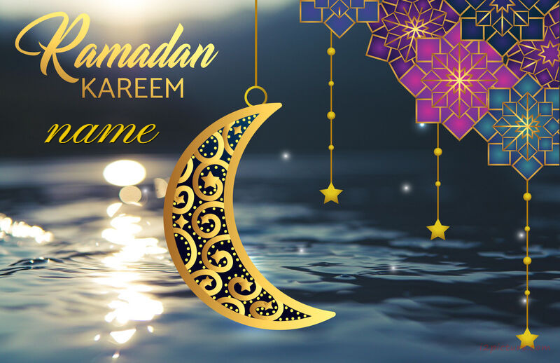Write Your Name On Ramadan Kareem Postcard