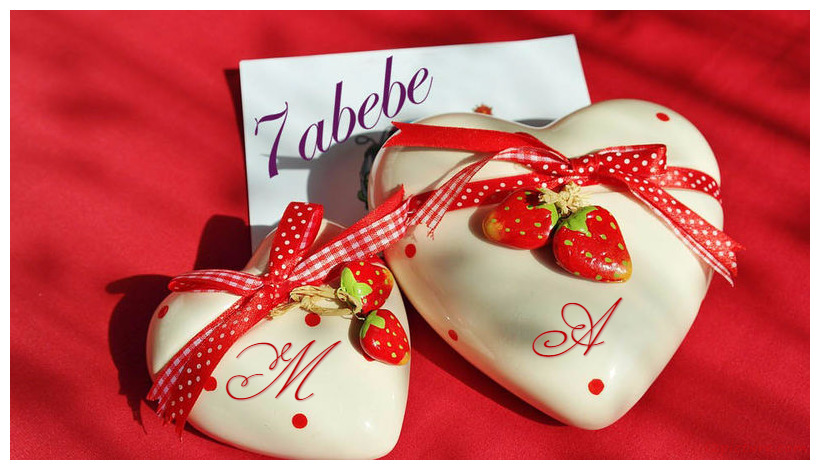Your Lover's Name On The Colored Hearts And Strawberry Postcard
