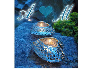 Your lover's name on a blue background Candles 1