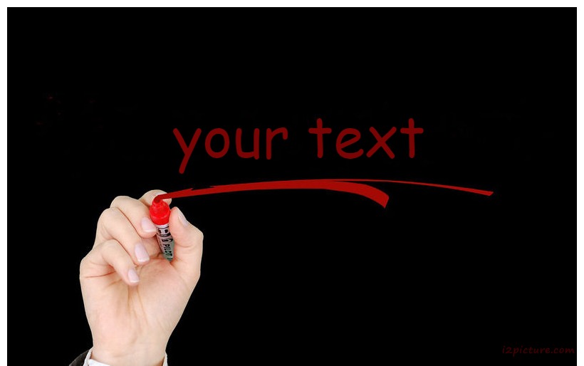 A Man Paints A Red Pen Postcard