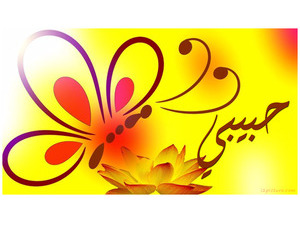 Type your lover's name on the orange butterfly on a yellow background