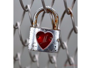 Your lover's name on the lock and a red heart