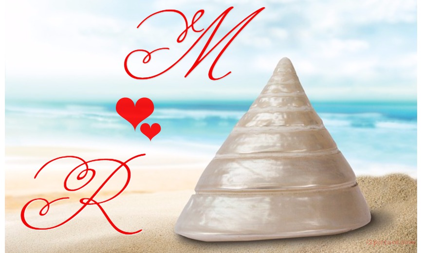 Your Name And Your Lover On The Shells On The Beach Postcard