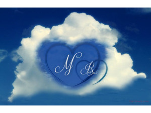 Your lovers name on the hearts in the cloud