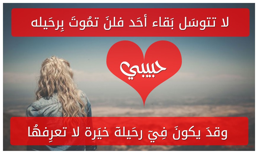 لا تتوسَل بَقاء أحَد فلنَ تمُوتَ بِرحَيله Postcard