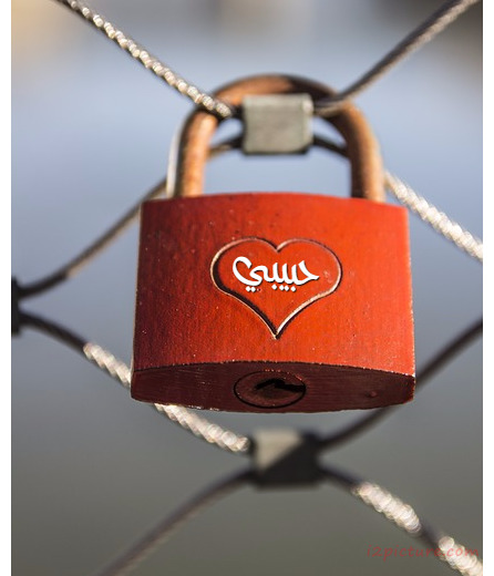 Your Lover's Name On The Lock And Heart Postcard