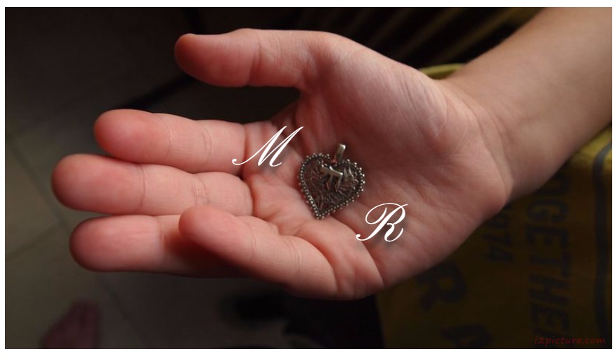 Your Lover's Name On The Hand With A Heart Of Metal Postcard