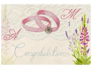 Congratulations to bride and groom on the Greeting Card