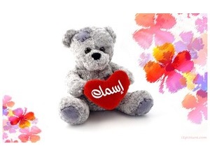 Grey Bear with Flowers