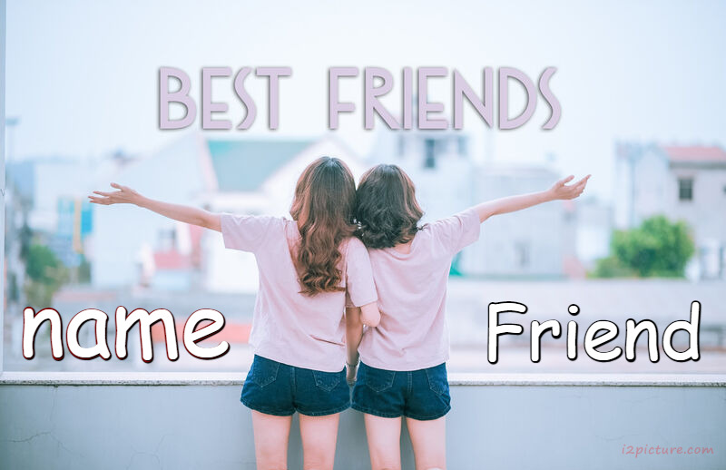 Your Name And Your Friend On The Wall Postcard