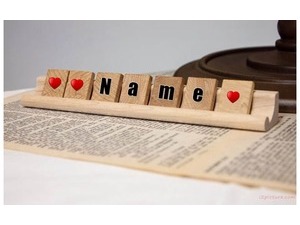 Write your name on the wooden cubes