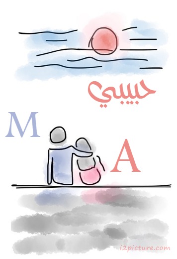 Your Name And Your Lover On A Sketch Postcard