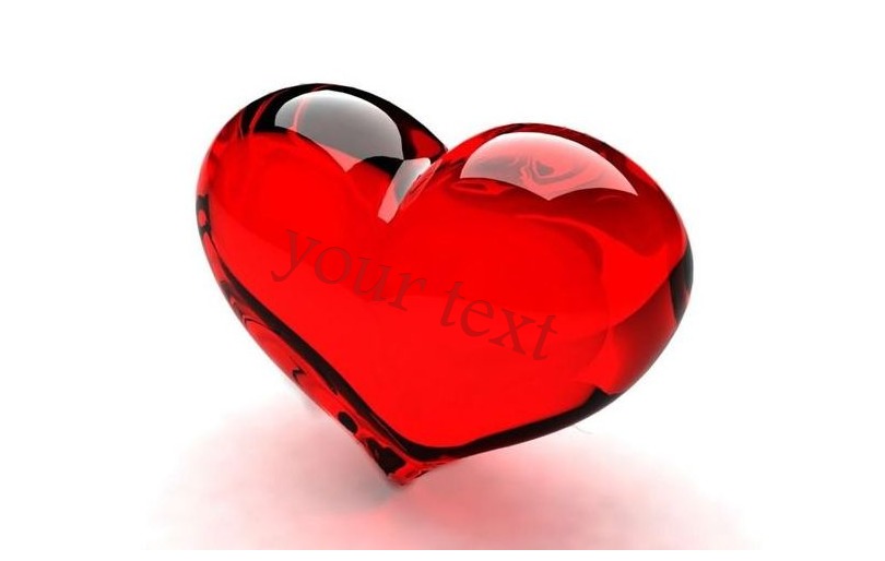 Red Glass Heart Postcard