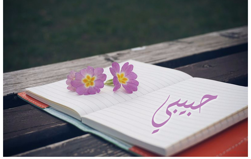 Your Lover's Name On The Book And Purple Flowers Postcard